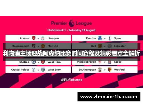 利物浦主场迎战阿森纳比赛时间赛程及精彩看点全解析