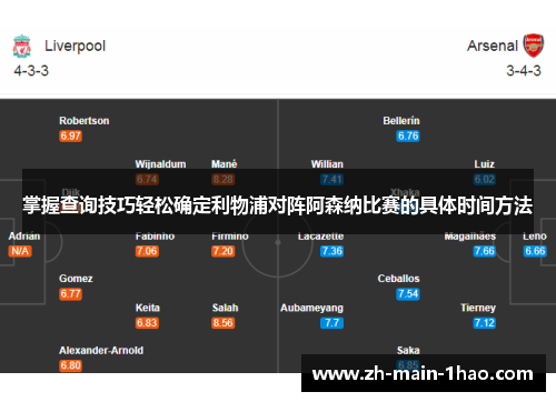 掌握查询技巧轻松确定利物浦对阵阿森纳比赛的具体时间方法