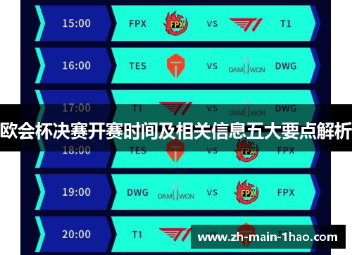 欧会杯决赛开赛时间及相关信息五大要点解析