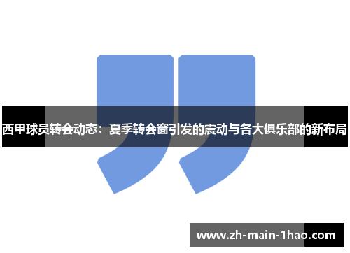 西甲球员转会动态:夏季转会窗引发的震动与各大俱乐部的新布局 西甲球员转会动态:夏季转会窗引发的震动与各大俱乐部的新布局